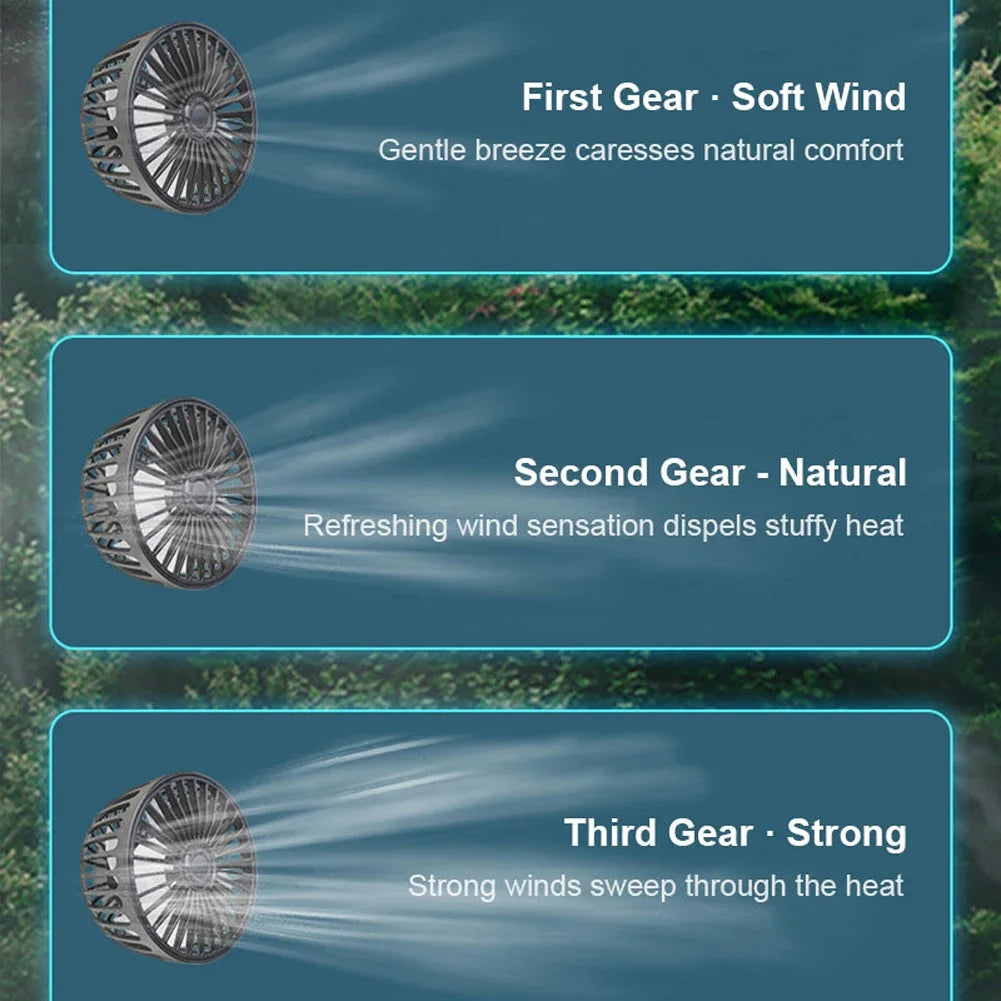 Dual-Head Fan for Car Seats Dual-Head Fan for Car Seats
